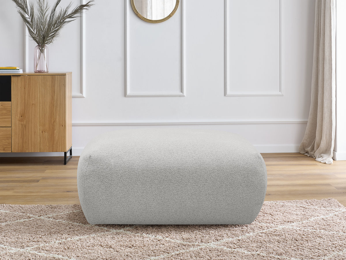 Pouf carré VOLTAIRE tissu chiné