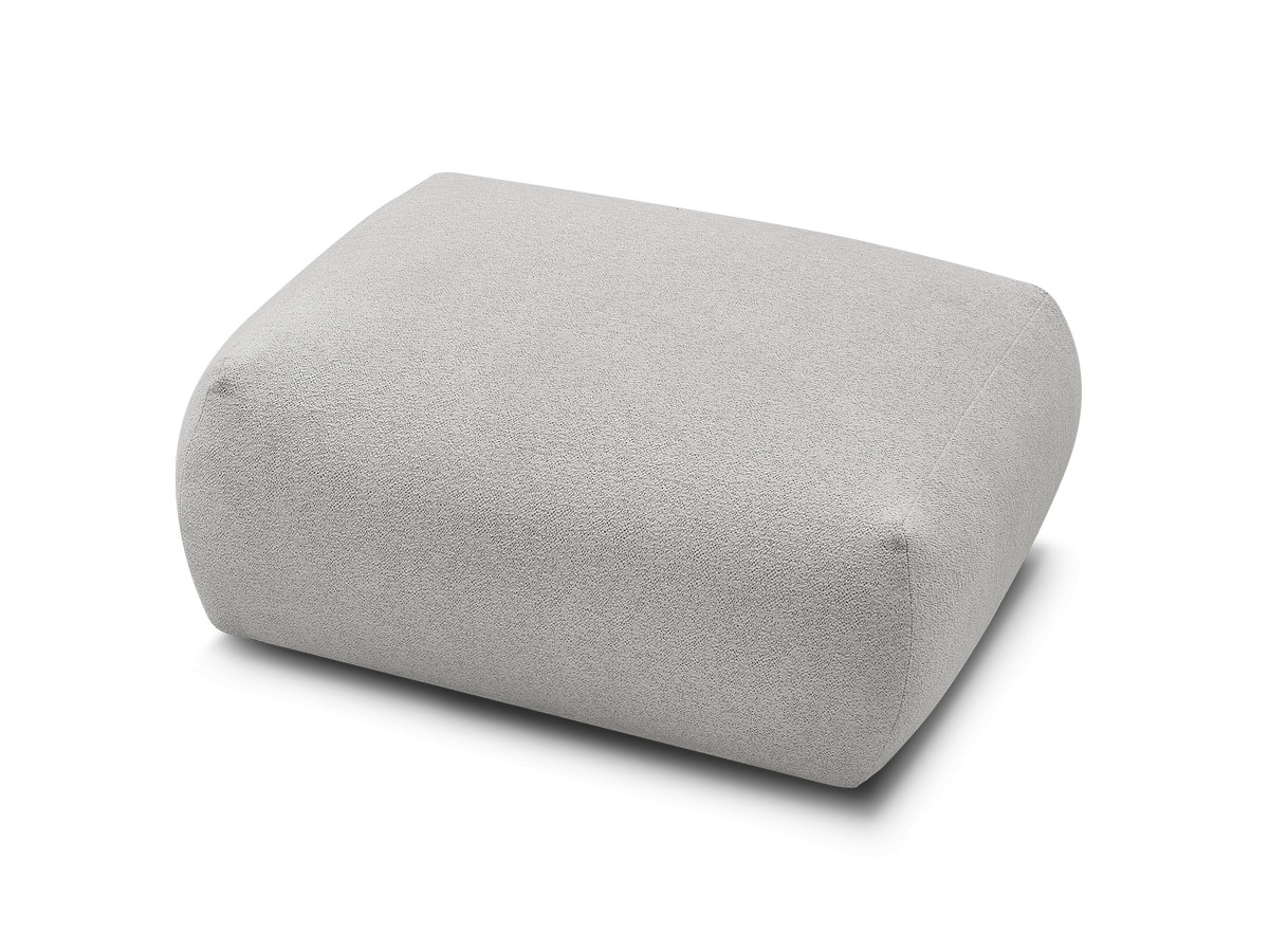 Pouf carré VOLTAIRE chiné gris clair — vue 4