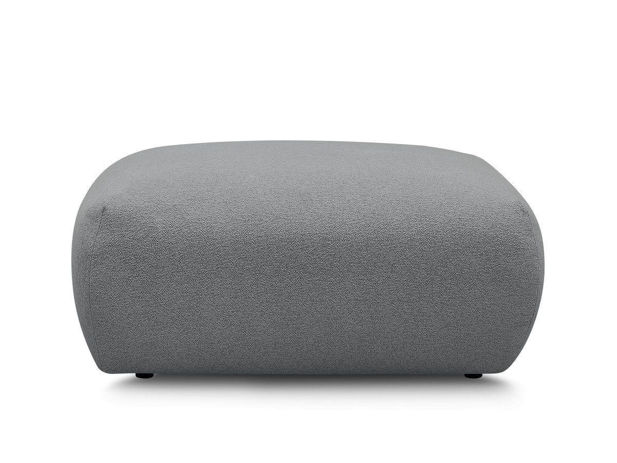 Pouf carré VOLTAIRE chiné gris foncé