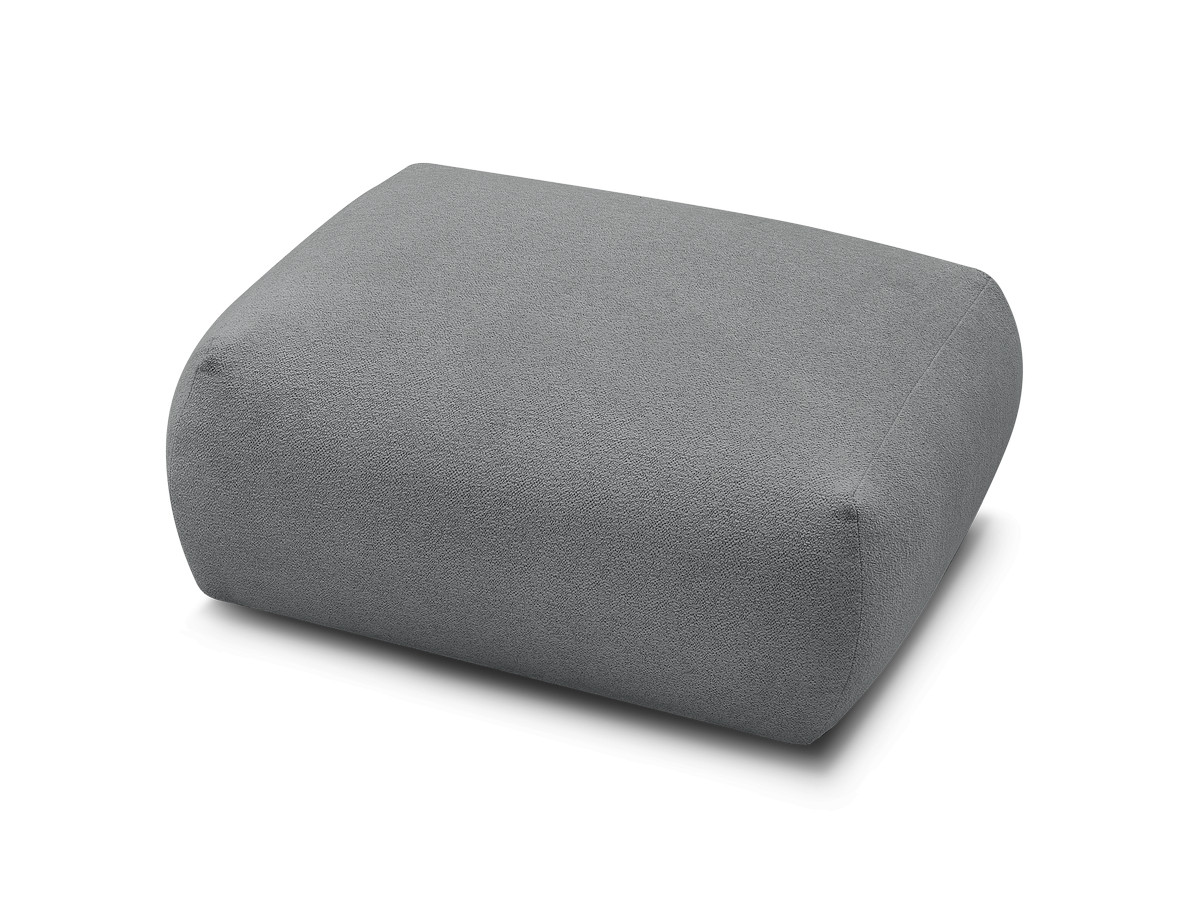 Pouf carré VOLTAIRE chiné gris foncé — vue 4