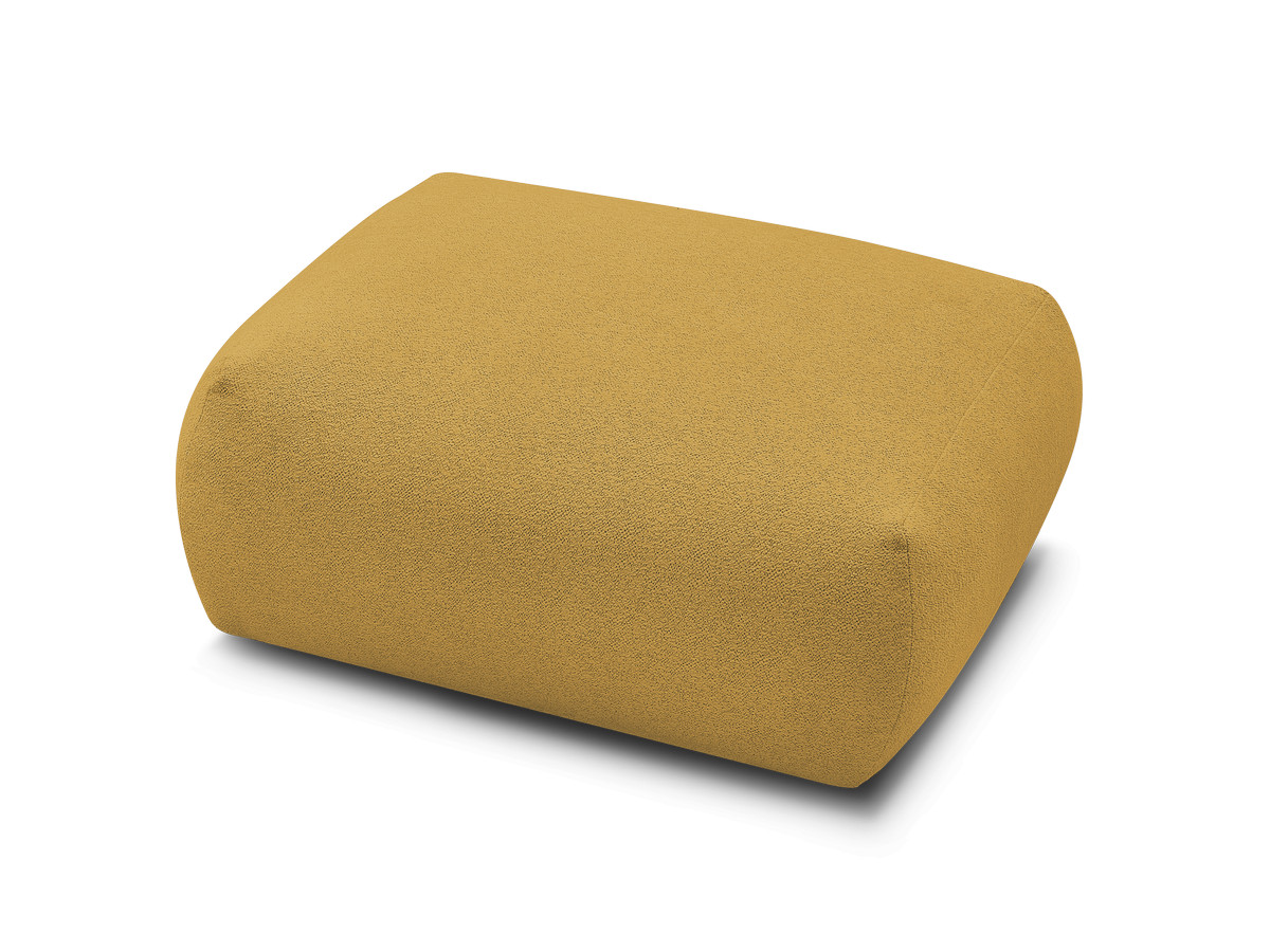 Pouf carré VOLTAIRE chiné jaune — vue 4