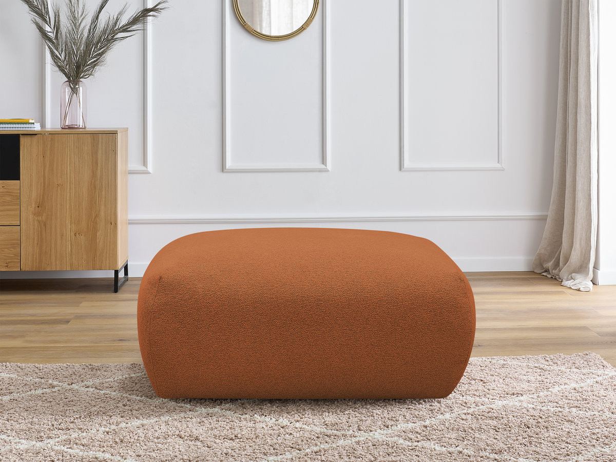 Pouf carré VOLTAIRE tissu chiné