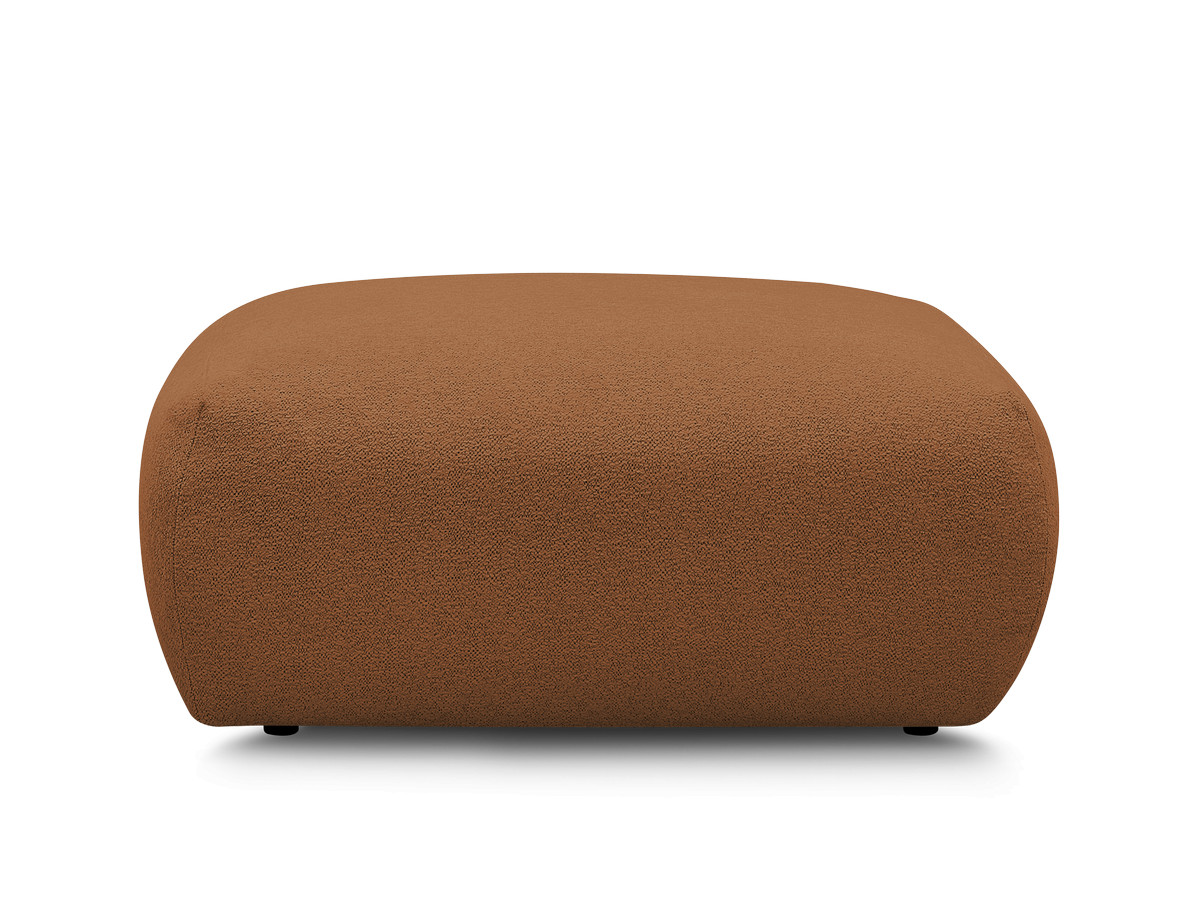 Pouf carré VOLTAIRE chiné orange