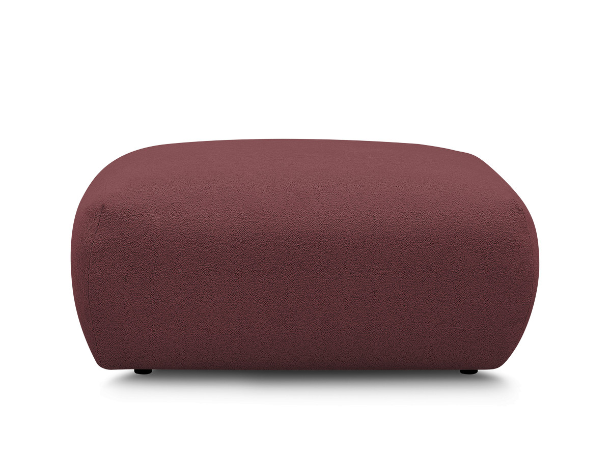 Pouf carré VOLTAIRE chiné rouge