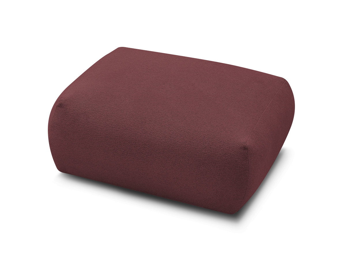 Pouf carré VOLTAIRE chiné rouge — vue 4