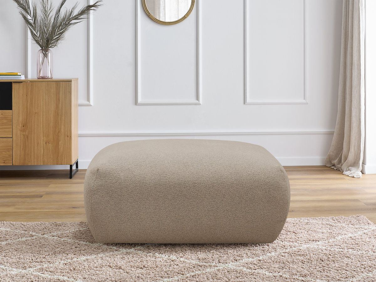 Pouf carré VOLTAIRE tissu chiné