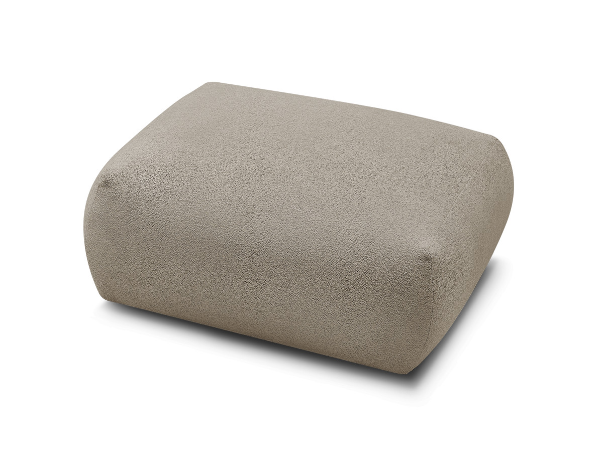 Pouf carré VOLTAIRE chiné taupe — vue 4