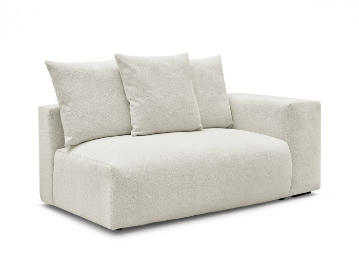 Chauffeuse 2 places avec accoudoir pour canapé modulable VOLTAIRE tissu chiné