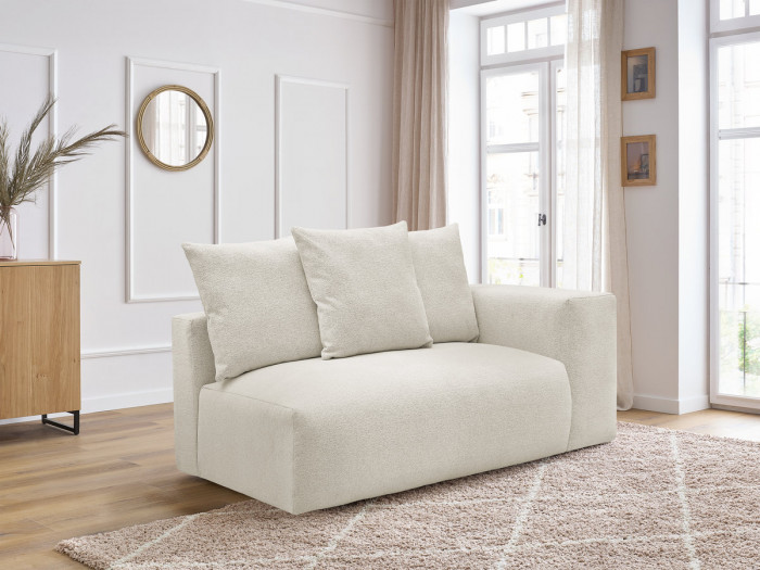 Chauffeuse 2 places avec accoudoir pour canapé modulable VOLTAIRE tissu chiné