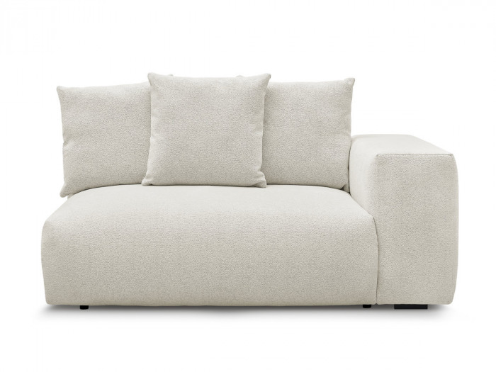 Chauffeuse 2 places avec accoudoir pour canapé modulable VOLTAIRE tissu chiné