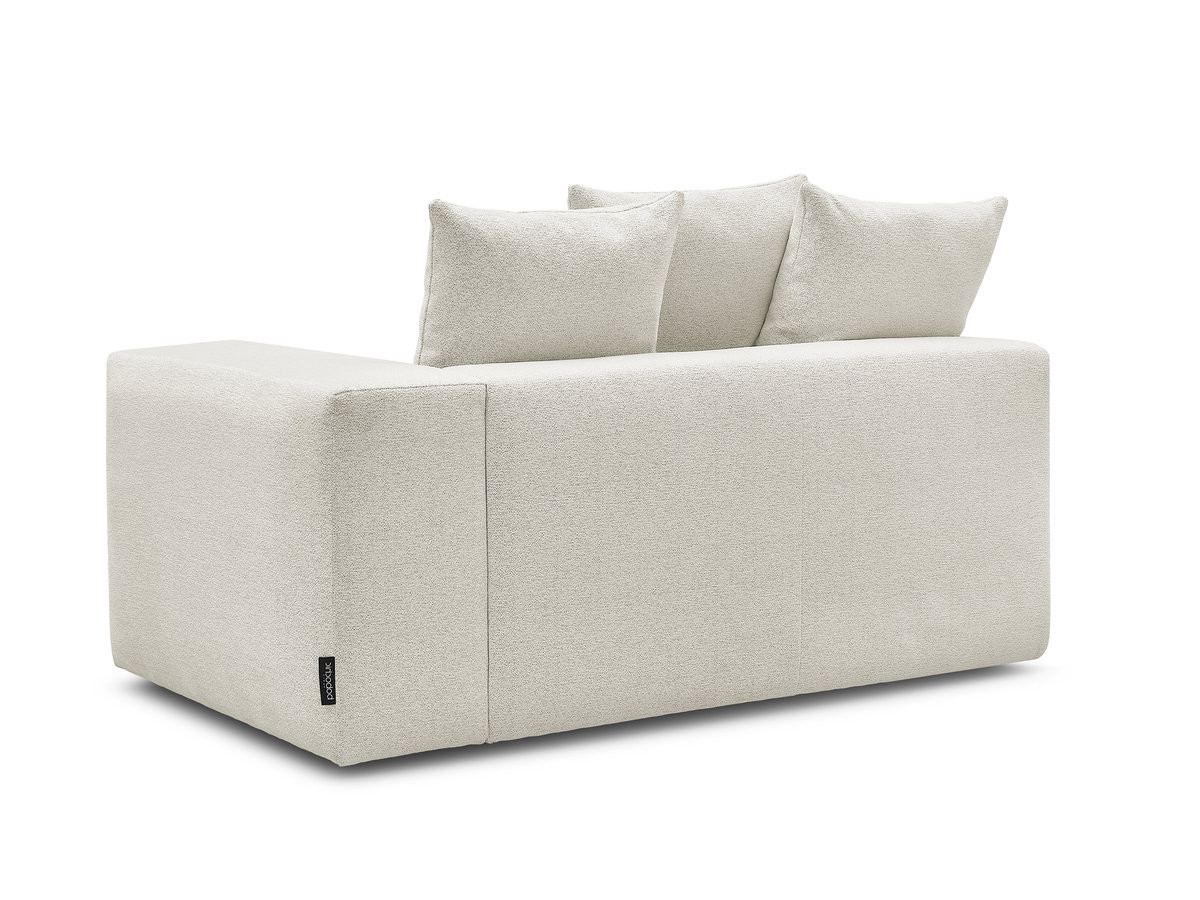 Chauffeuse 2 places avec accoudoir pour canapé modulable VOLTAIRE chiné blanc — vue 5