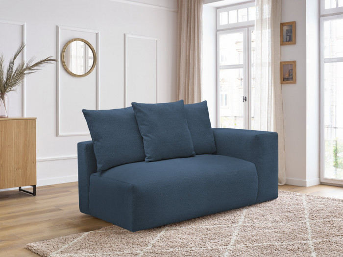 Chauffeuse 2 places avec accoudoir pour canapé modulable VOLTAIRE tissu chiné