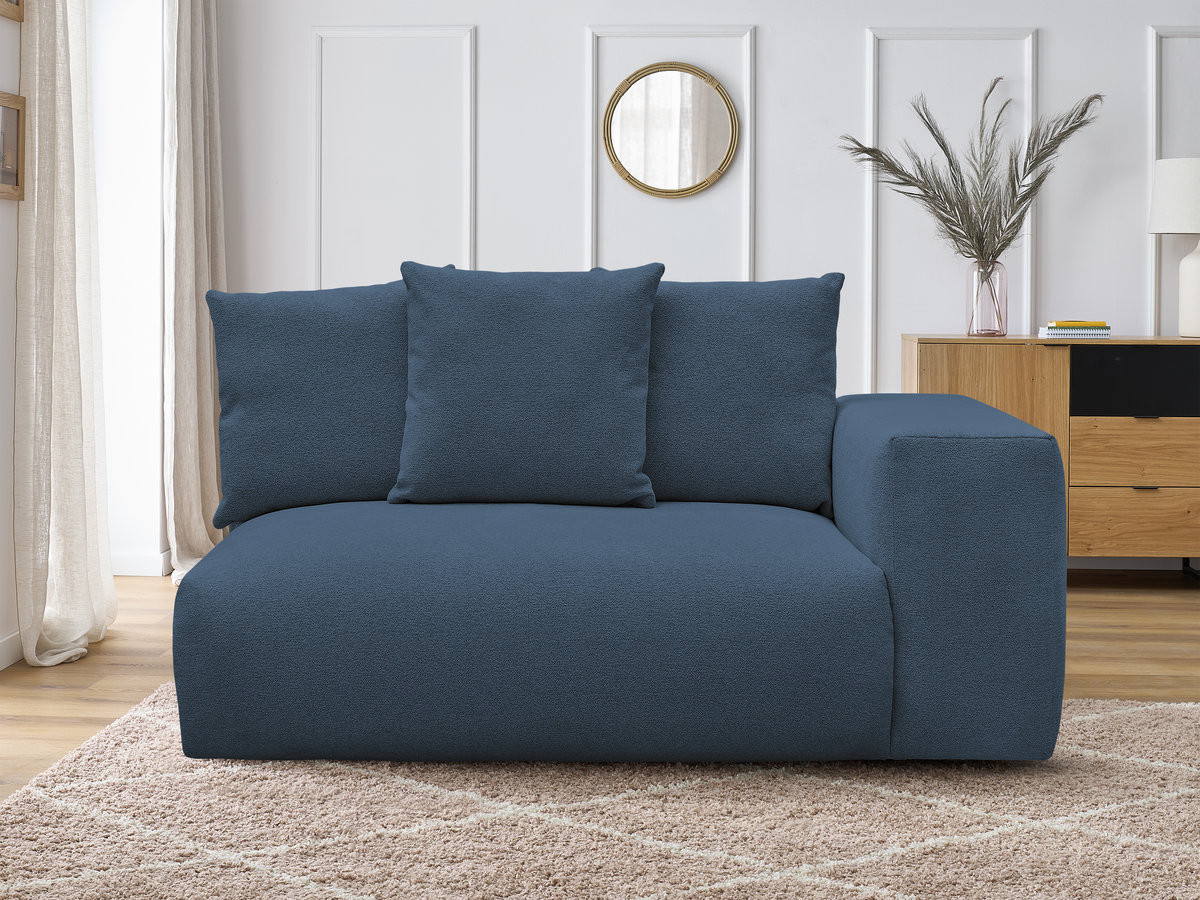 Chauffeuse 2 places avec accoudoir pour canapé modulable VOLTAIRE tissu chiné
