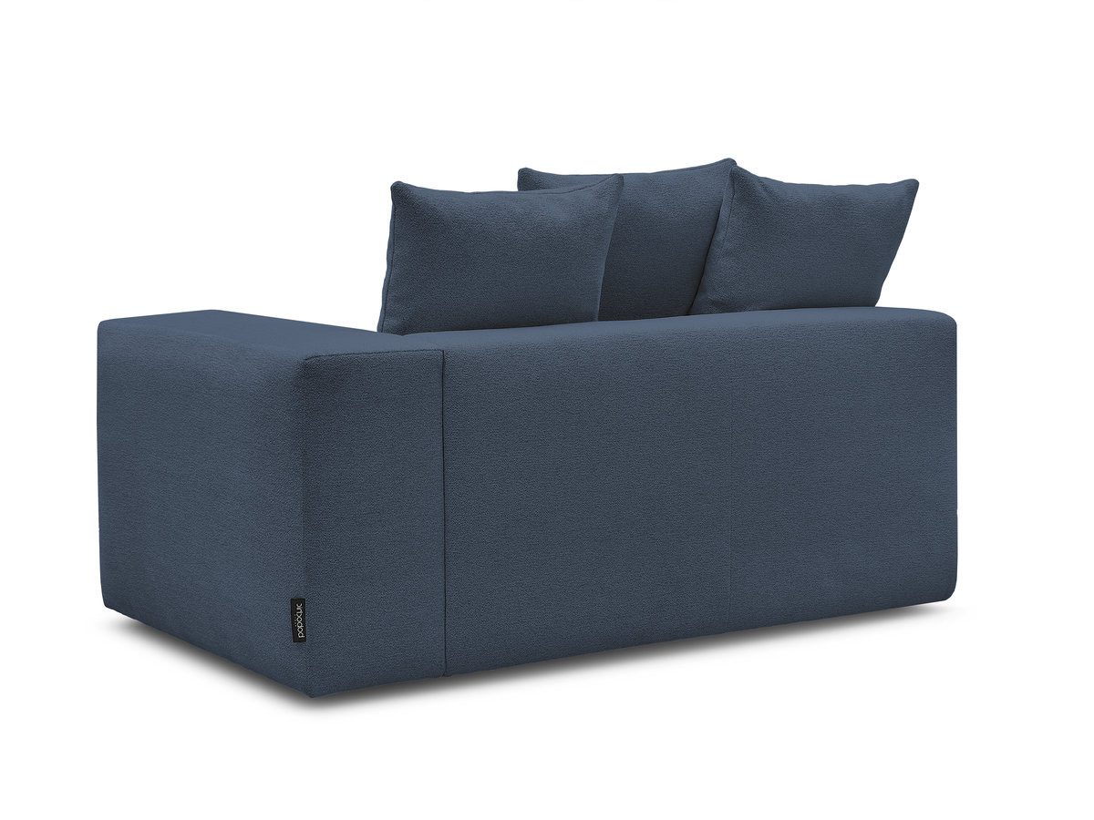 Chauffeuse 2 places avec accoudoir pour canapé modulable VOLTAIRE chiné bleu foncé — vue 6