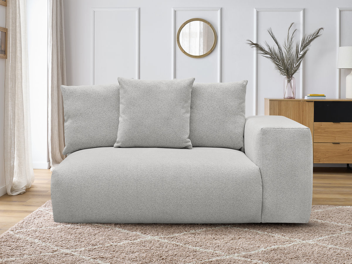 Chauffeuse 2 places avec accoudoir pour canapé modulable VOLTAIRE tissu chiné