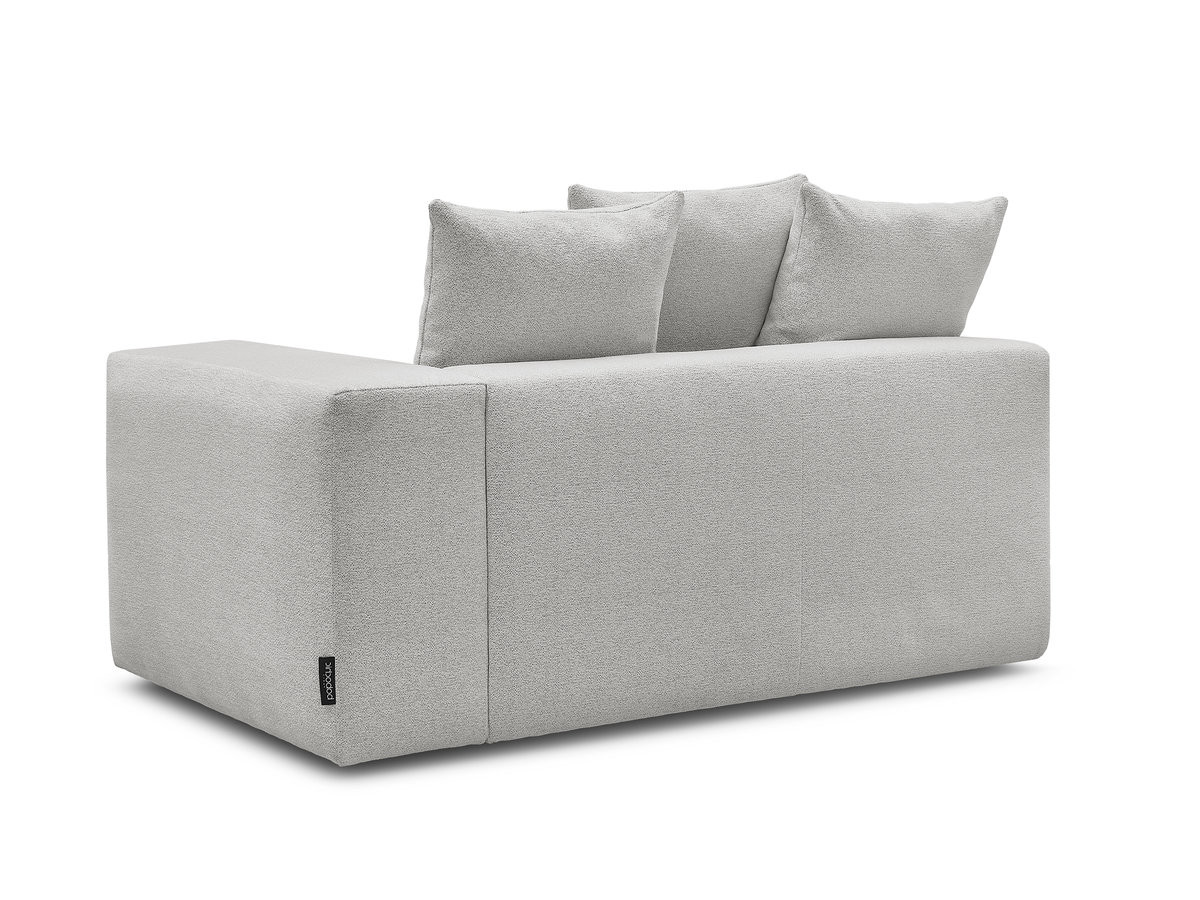 Chauffeuse 2 places avec accoudoir pour canapé modulable VOLTAIRE chiné gris clair — vue 6