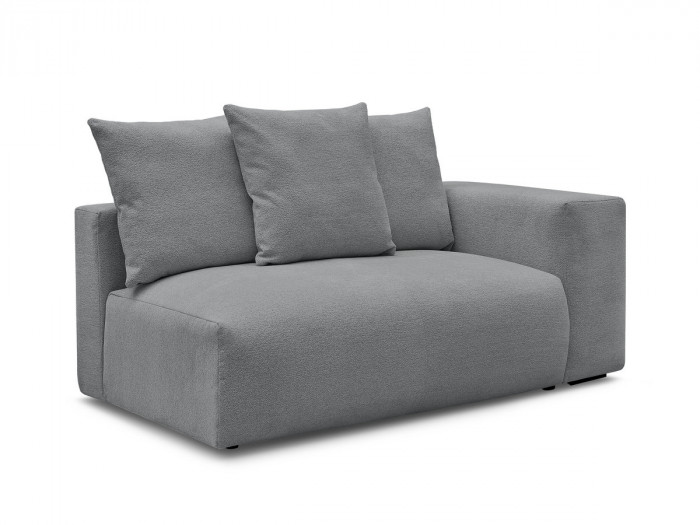 Chauffeuse 2 places avec accoudoir pour canapé modulable VOLTAIRE tissu chiné