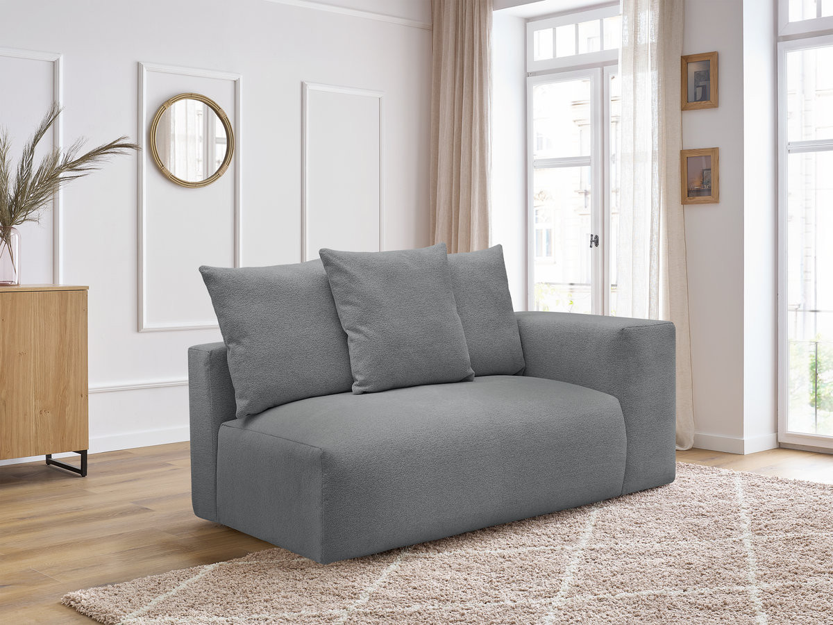 Chauffeuse 2 places avec accoudoir pour canapé modulable VOLTAIRE tissu chiné