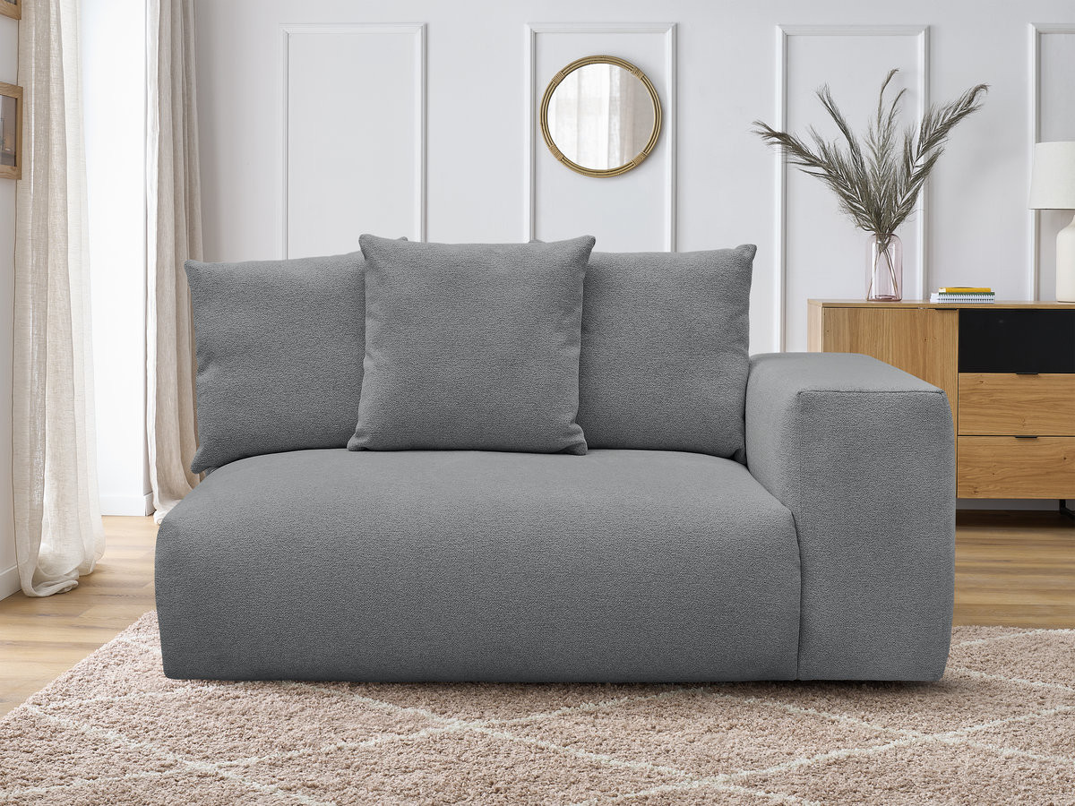 Chauffeuse 2 places avec accoudoir pour canapé modulable VOLTAIRE tissu chiné