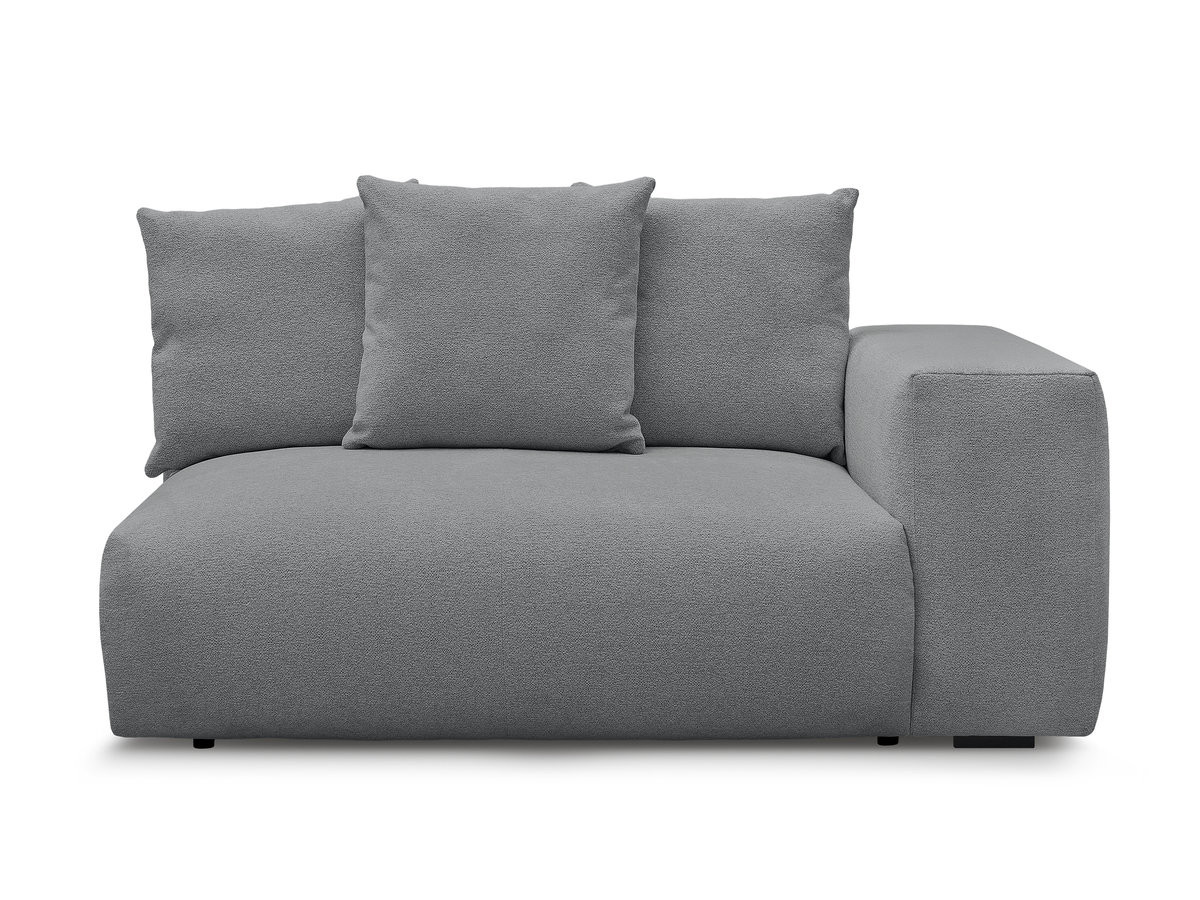 Chauffeuse 2 places avec accoudoir pour canapé modulable VOLTAIRE chiné gris foncé — vue 4