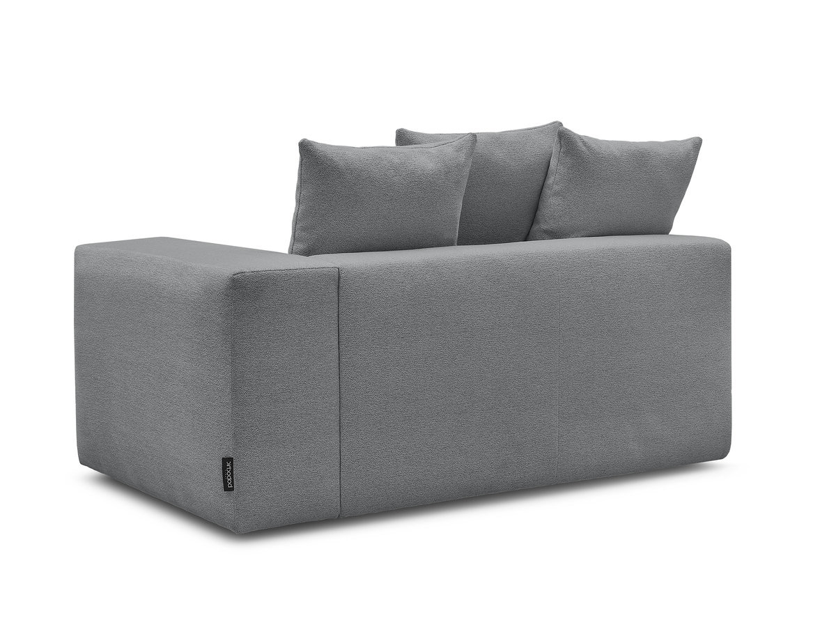 Chauffeuse 2 places avec accoudoir pour canapé modulable VOLTAIRE chiné gris foncé — vue 6