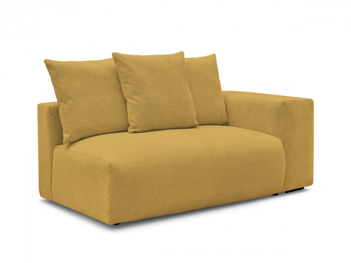 Chauffeuse 2 places avec accoudoir pour canapé modulable VOLTAIRE tissu chiné