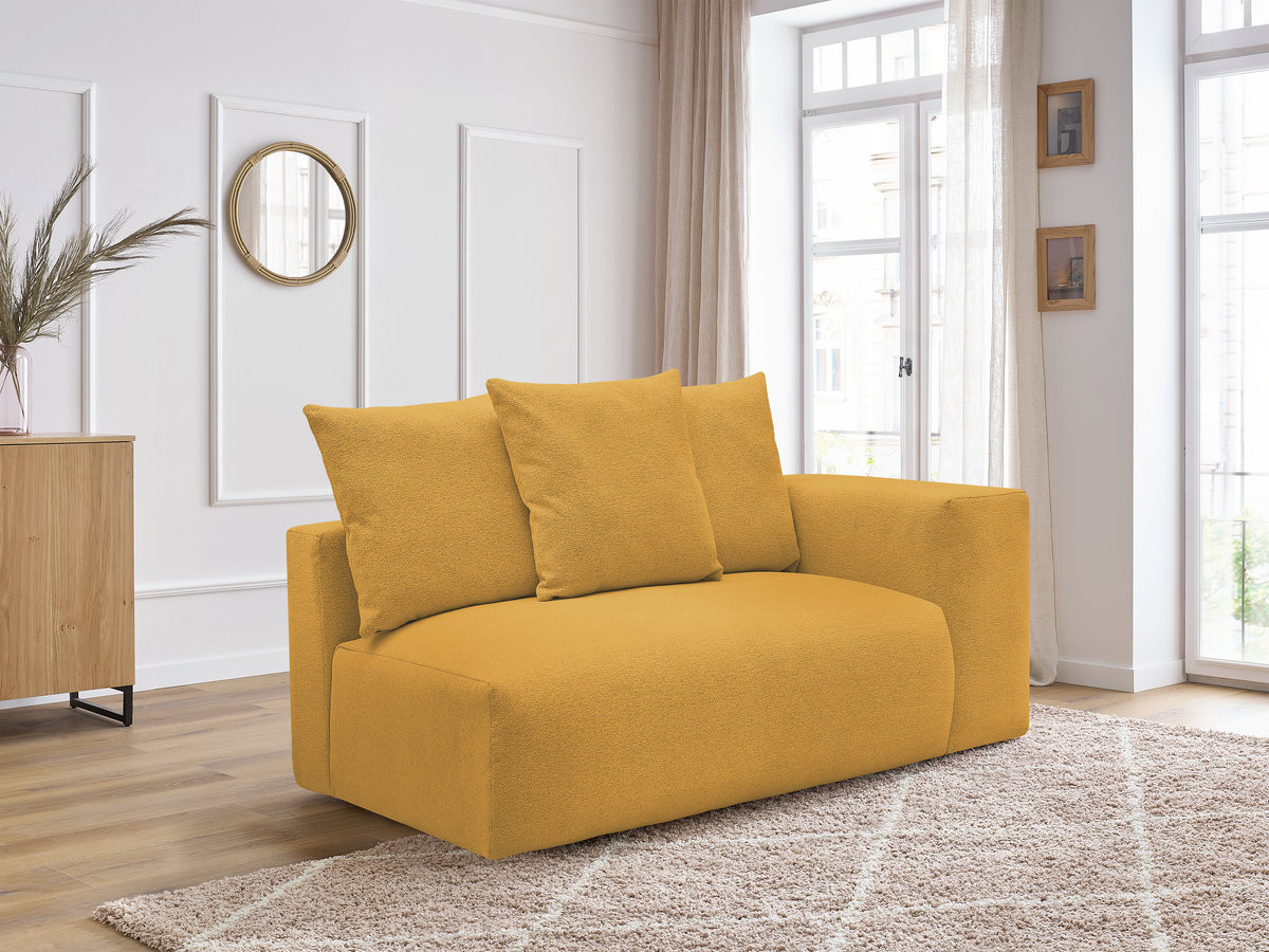 Chauffeuse 2 places avec accoudoir pour canapé modulable VOLTAIRE tissu chiné