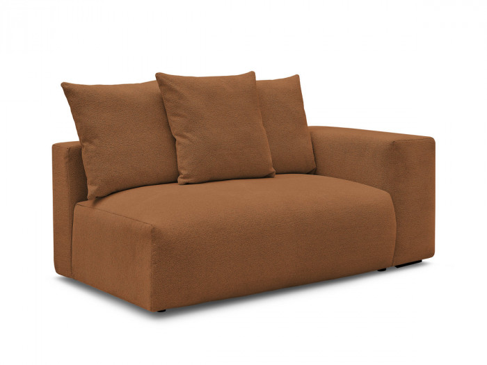 Chauffeuse 2 places avec accoudoir pour canapé modulable VOLTAIRE tissu chiné