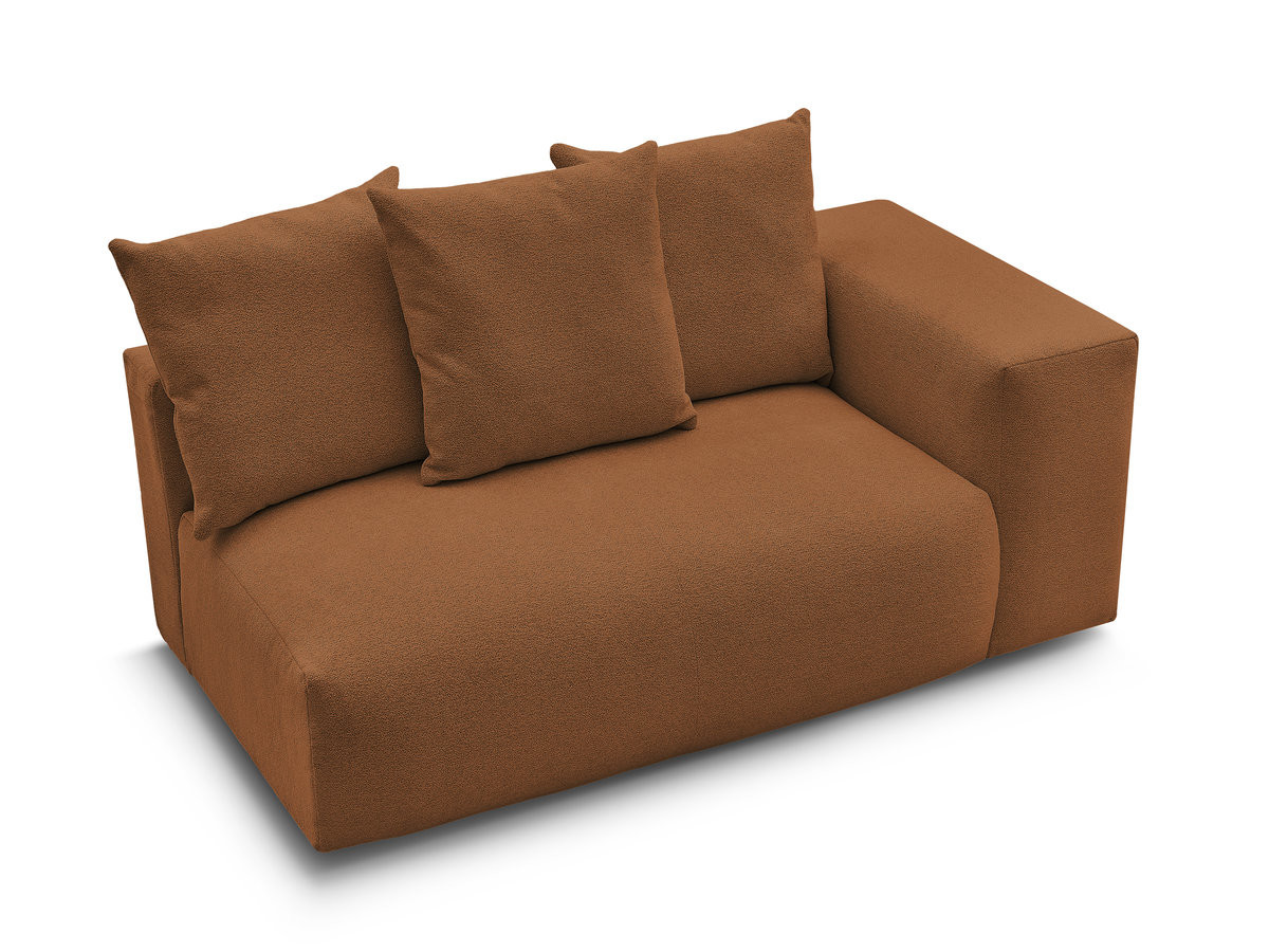 Chauffeuse 2 places avec accoudoir pour canapé modulable VOLTAIRE chiné orange — vue 5