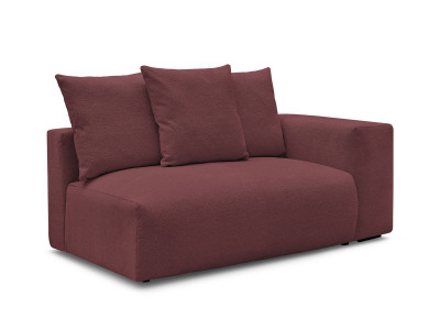 Chauffeuse 2 places avec accoudoir pour canapé modulable VOLTAIRE tissu chiné