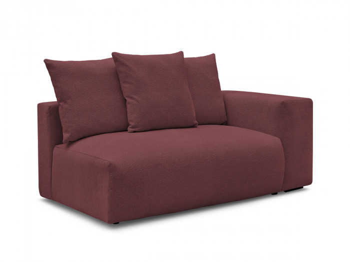 Chauffeuse 2 places avec accoudoir pour canapé modulable VOLTAIRE tissu chiné