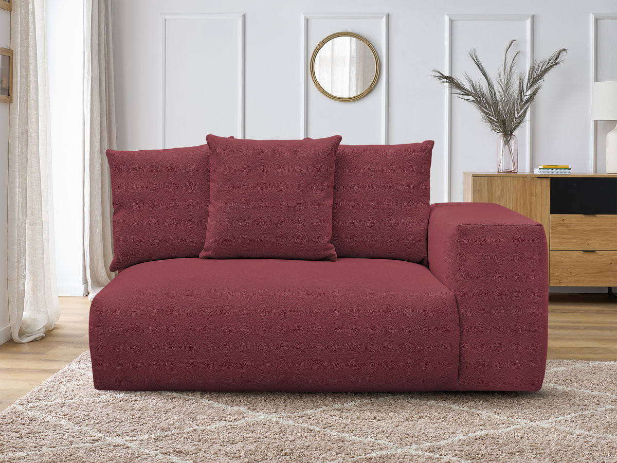 Chauffeuse 2 places avec accoudoir pour canapé modulable VOLTAIRE tissu chiné