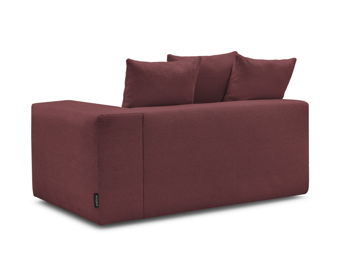 Chauffeuse 2 places avec accoudoir pour canapé modulable VOLTAIRE chiné rouge — vue 6