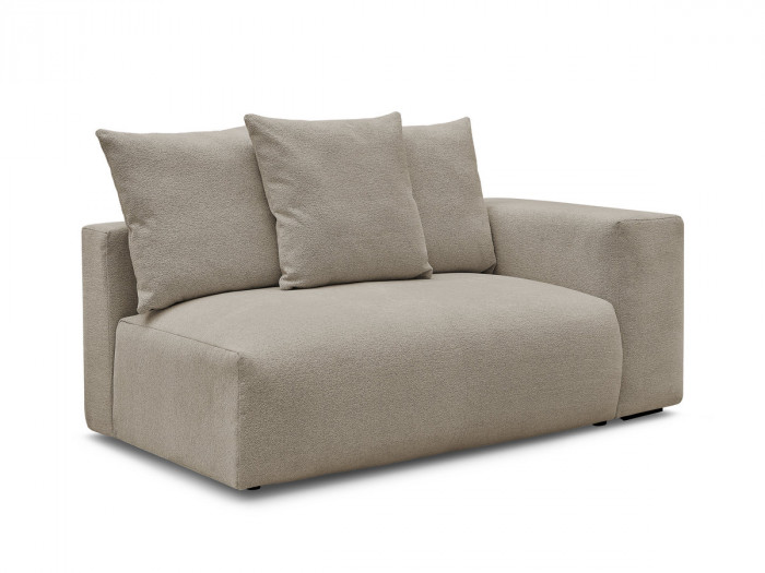 Chauffeuse 2 places avec accoudoir pour canapé modulable VOLTAIRE tissu chiné