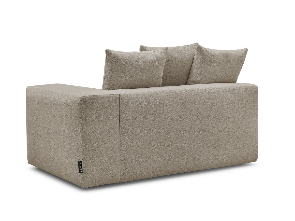 Chauffeuse 2 places avec accoudoir pour canapé modulable VOLTAIRE chiné taupe — vue 6