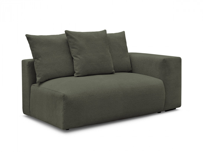 Chauffeuse 2 places avec accoudoir pour canapé modulable VOLTAIRE tissu chiné