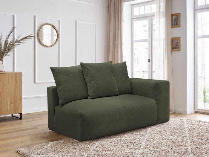 Chauffeuse 2 places avec accoudoir pour canapé modulable VOLTAIRE tissu chiné