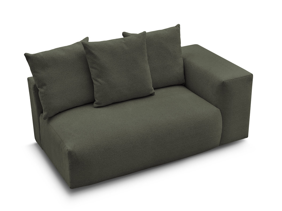 Chauffeuse 2 places avec accoudoir pour canapé modulable VOLTAIRE chiné vert — vue 5