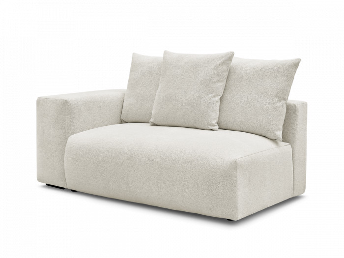 Chauffeuse 2 places avec accoudoir pour canapé modulable VOLTAIRE tissu chiné