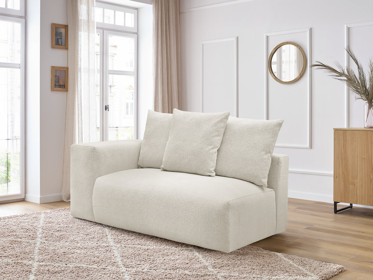 Chauffeuse 2 places avec accoudoir pour canapé modulable VOLTAIRE tissu chiné