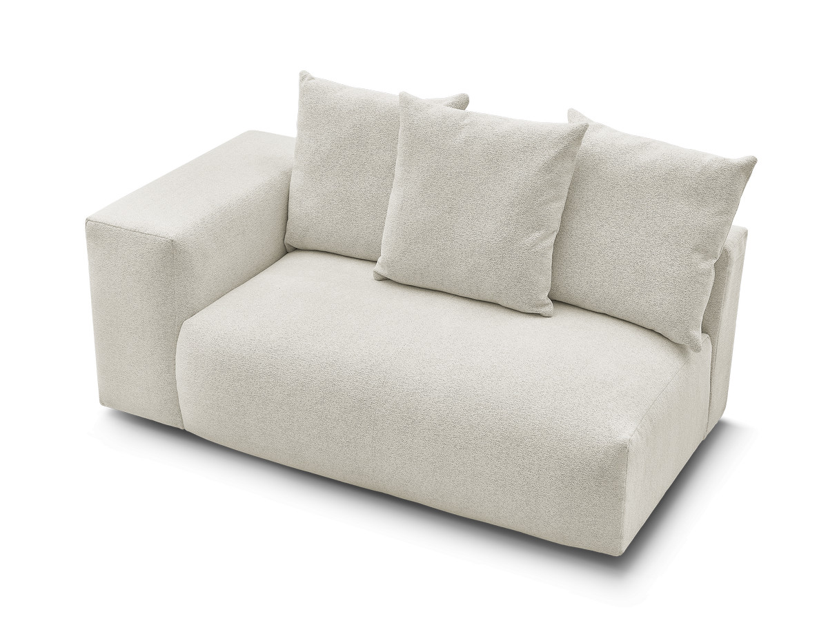 Chauffeuse 2 places avec accoudoir pour canapé modulable VOLTAIRE tissu chiné