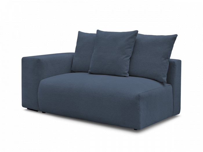 Chauffeuse 2 places avec accoudoir pour canapé modulable VOLTAIRE tissu chiné