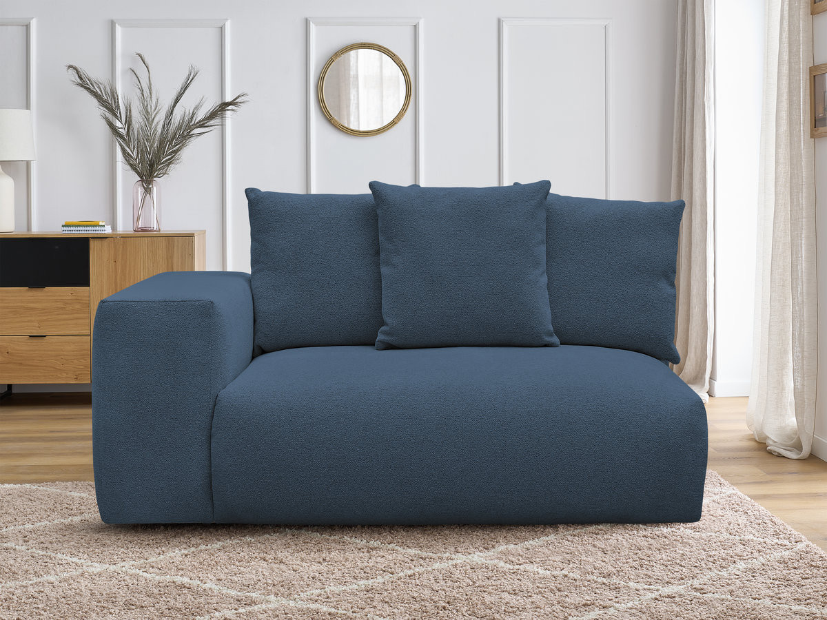 Chauffeuse 2 places avec accoudoir pour canapé modulable VOLTAIRE tissu chiné