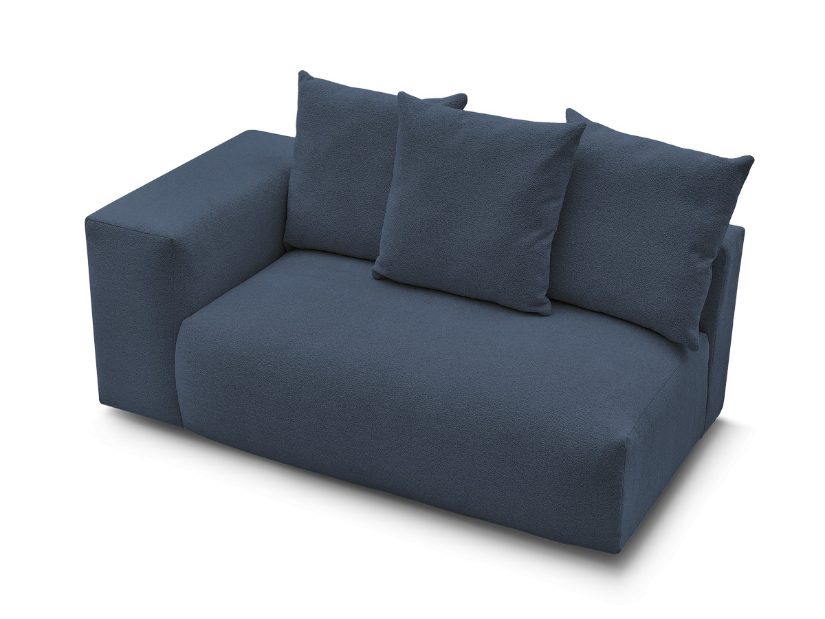 Chauffeuse 2 places avec accoudoir pour canapé modulable VOLTAIRE tissu chiné