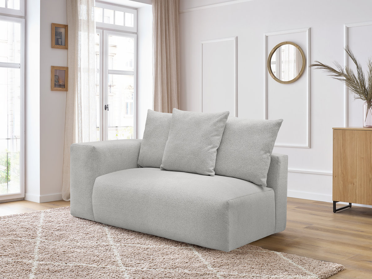 Chauffeuse 2 places avec accoudoir pour canapé modulable VOLTAIRE tissu chiné