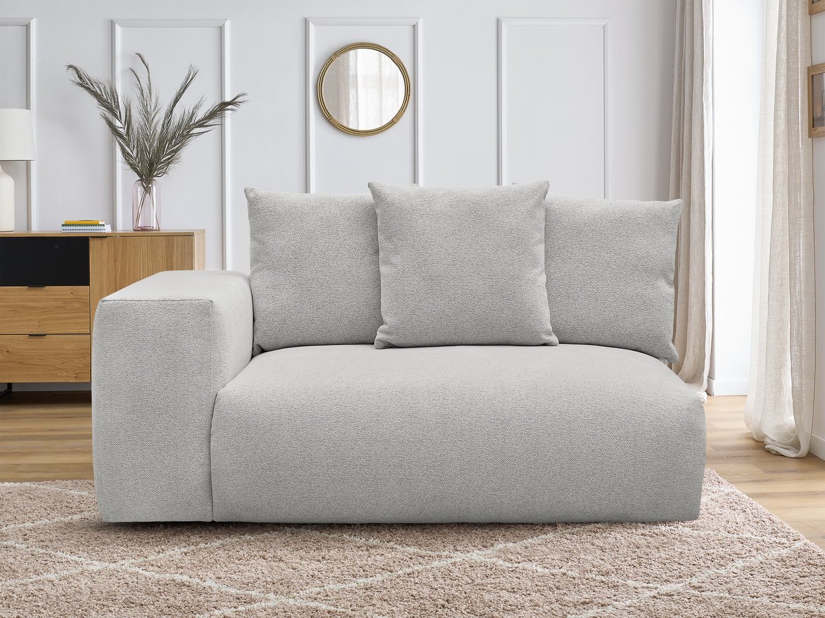 Chauffeuse 2 places avec accoudoir pour canapé modulable VOLTAIRE tissu chiné