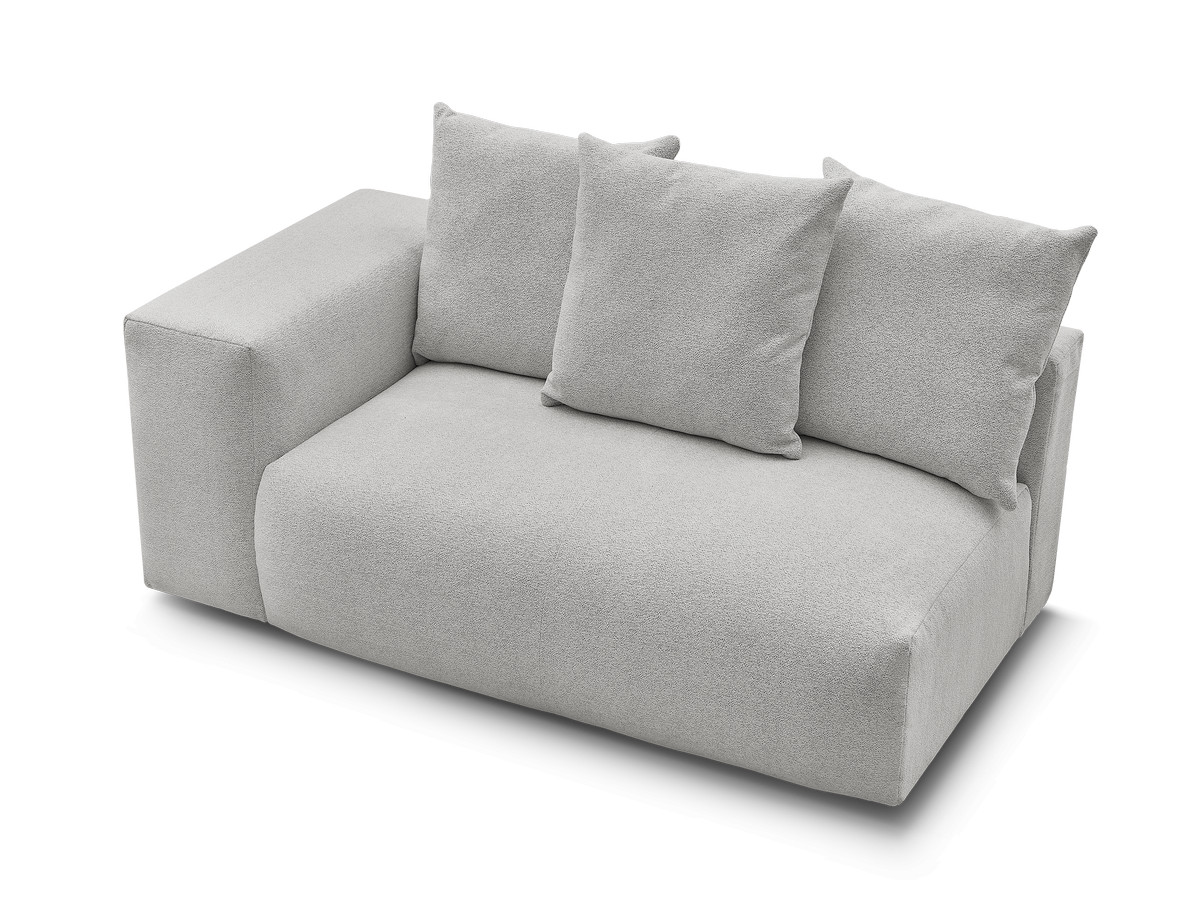 Chauffeuse 2 places avec accoudoir pour canapé modulable VOLTAIRE tissu chiné