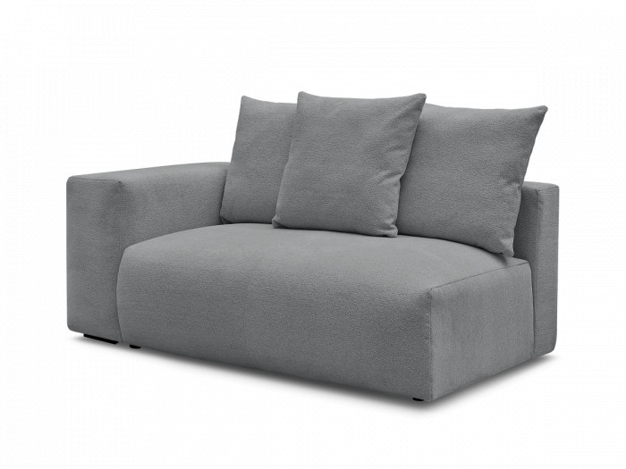 Chauffeuse 2 places avec accoudoir pour canapé modulable VOLTAIRE tissu chiné