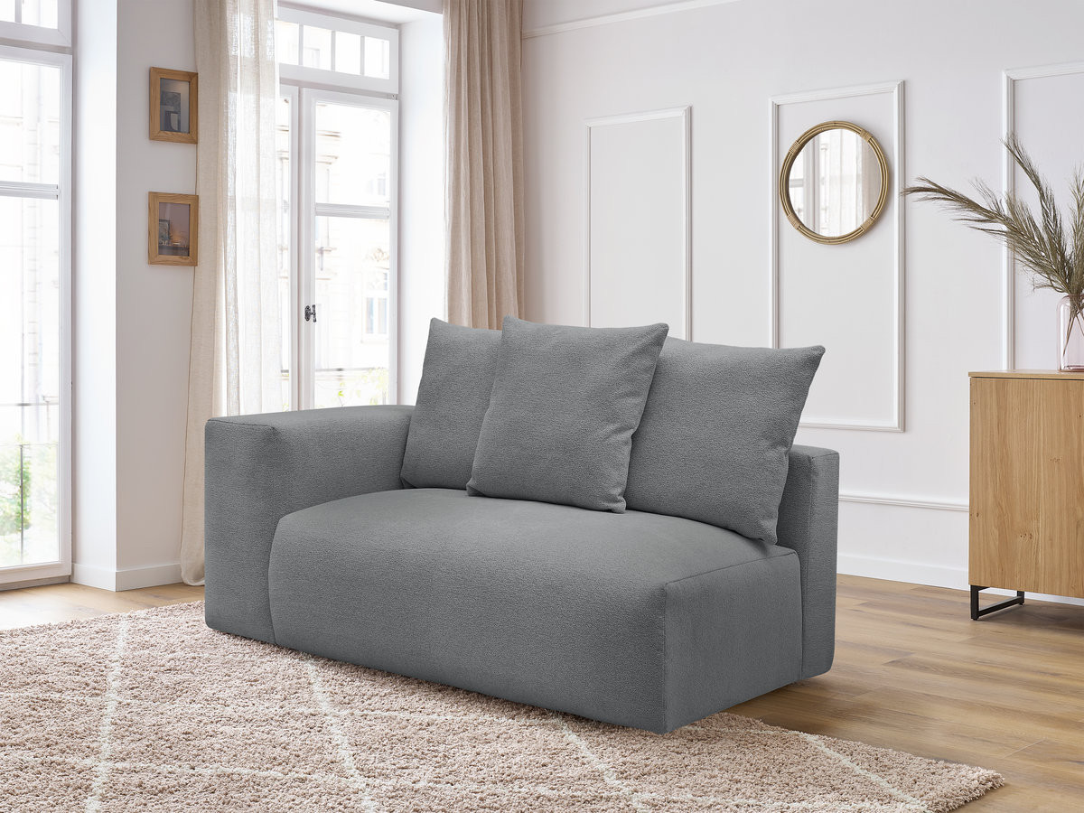 Chauffeuse 2 places avec accoudoir pour canapé modulable VOLTAIRE tissu chiné