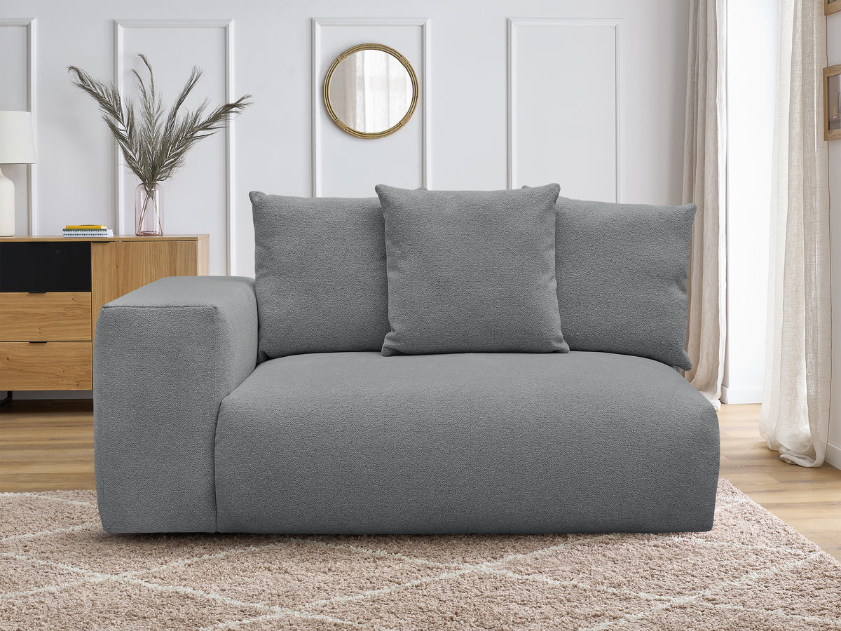Chauffeuse 2 places avec accoudoir pour canapé modulable VOLTAIRE tissu chiné